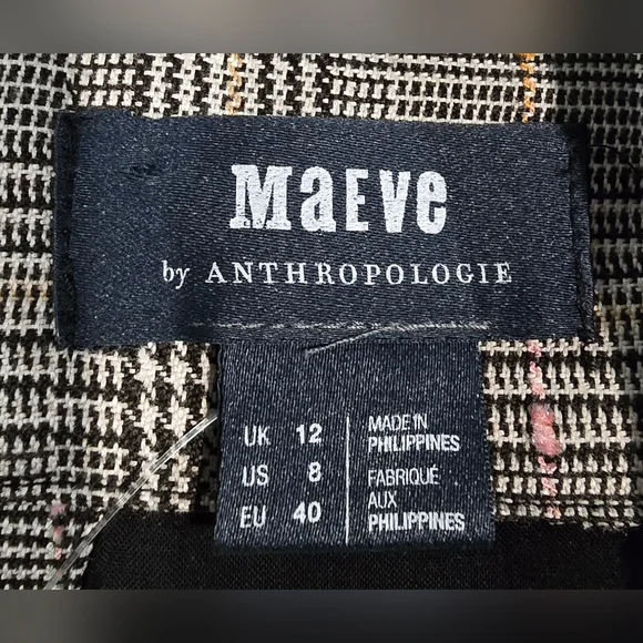 Maeve Reese Plaid Sleeveless Twist Front Dress Size 8 - Picture 8 of 12